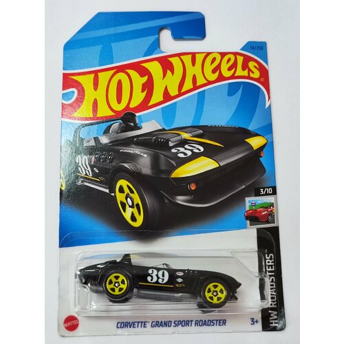 Hot Wheels Машинка базовой коллекции CORVETTE GRAND SPORT ROADSTER черная C4982/HKH38