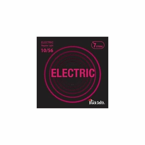 BlackSmith Electric Regular Light 10/56 7 string струны для 7-струнной электрогитары, 10-56, никель gewa electric guitar strings 9 42 nickel струны для электрогитары набор 5 комплектов 75423 s3