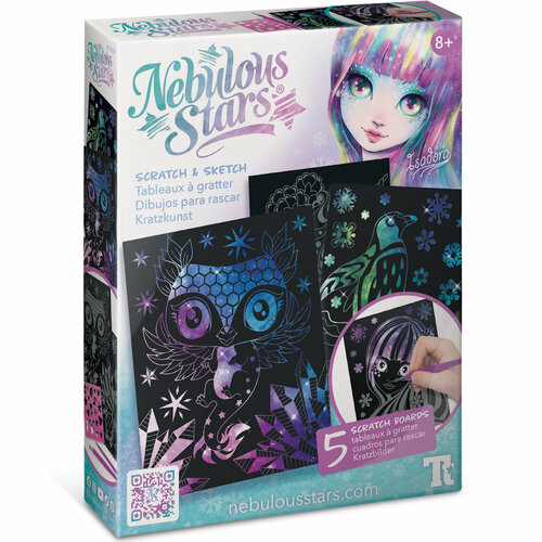 Серия Isadora Набор для рисования техникой граттаж для девочек Nebulous Stars 21 трафарет в комплекте 11014_NSDA 1925₽