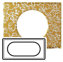 Legrand Celiane Фарфор Рамка Золотая Феерия 2поста (4/5 модулей)