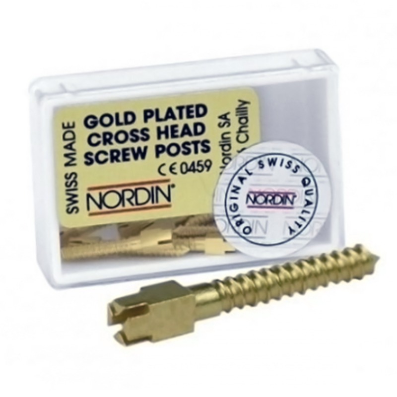 Harald Nordin Штифты внутриканальные латунные позолоченные конические L2 (Ø1.20мм L12мм) уп/12 шт
