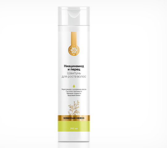 фото Шампунь для роста волос Ниацинамид и перец