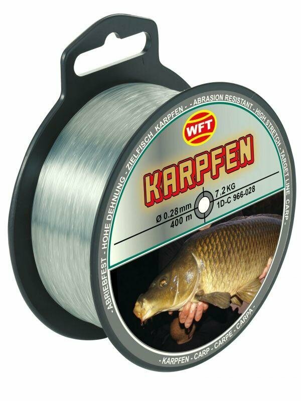 Леска монофильная 400м/028 ZIELFISCH KARPFEN (карп) "WFT"