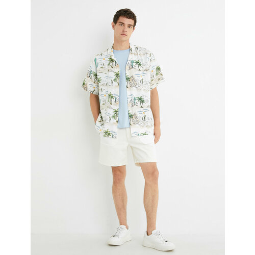 фото Шорты koton, размер 44/46, бежевый