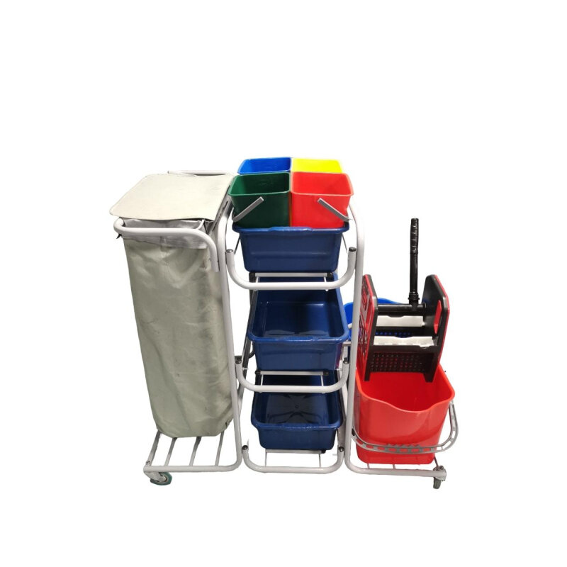 фото Тележка уборочная многофункциональная хром. база 26BC/1