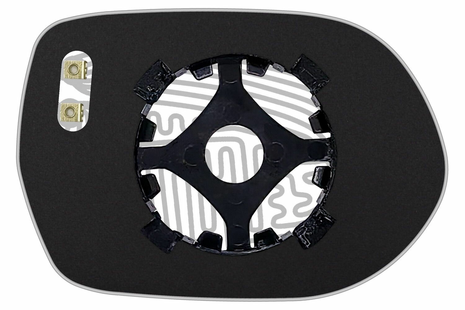 Элемент зеркала CHEVROLET Epica V250 c 2007 по 2008 левый сферический c обогревом 16320708