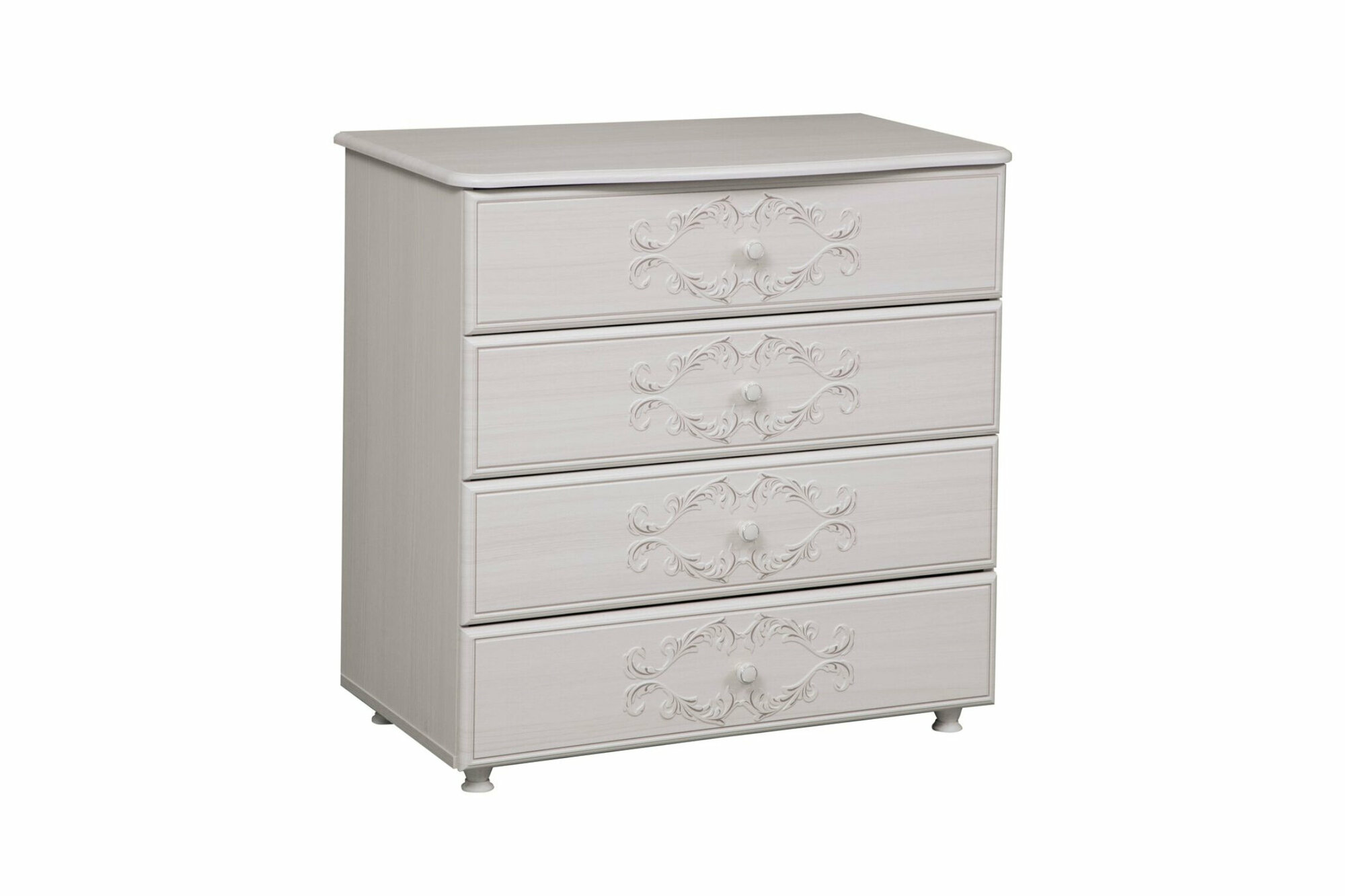 фото Комод Олимп Каролина вудлайн кремовый / сандал белый 83х46.5х83 см