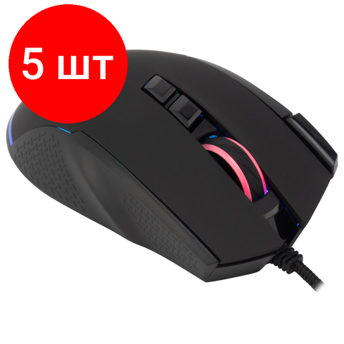 Комплект 5 штук, Мышь компьютерная Acer OMW180 black (6400dpi) USB (9but)(ZL. MCEEE.00S)