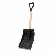 Лопата для уборки снега полипропиленовая SPARTA 275х365х870 мм, деревянный черенок 61653