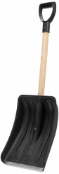 Лопата для уборки снега полипропиленовая SPARTA 275х365х870 мм, деревянный черенок 61653