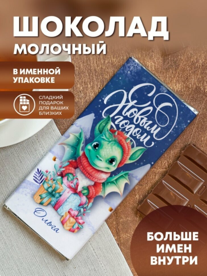 Шоколад молочный "Дракоша" Ольга