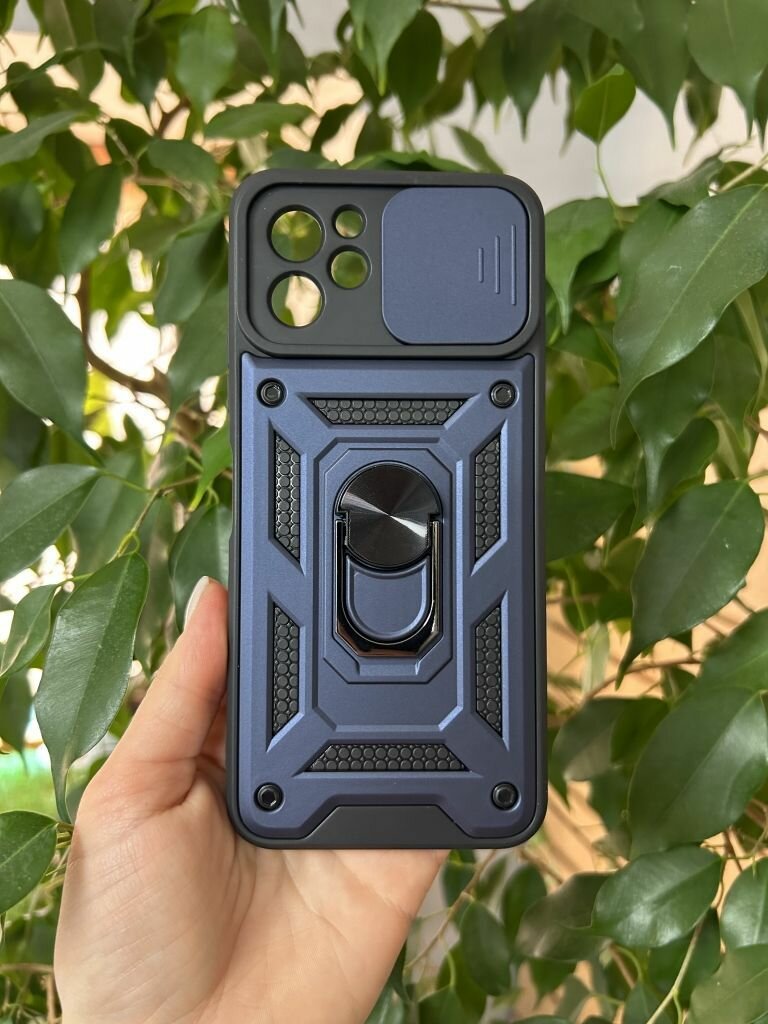 Чехол противоударный для Huawei Nova Y61 / Нова У61 с защитой камеры armors (Темно-синий) — фото 1