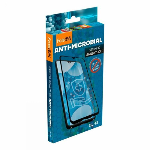 Противоударное стекло 2D FaisON GL-12 Anti-Microbial для Apple iPhone 14 Pro (полное антимикробное покрытие) черный
