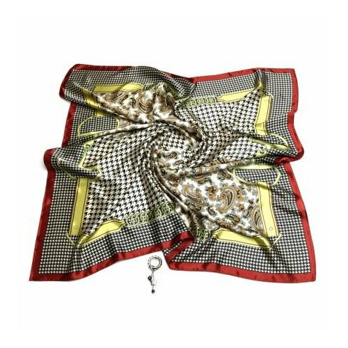 фото Платок foxtrot,90х90 см, черный, красный