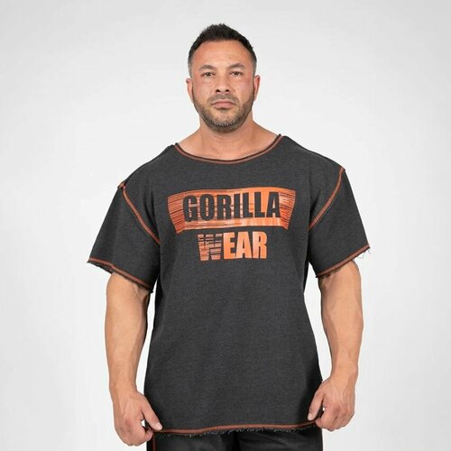 фото Футболка gorilla wear, размер l/xl, серый, оранжевый