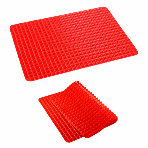 Коврик силиконовый 39*27см Тут Просто красный