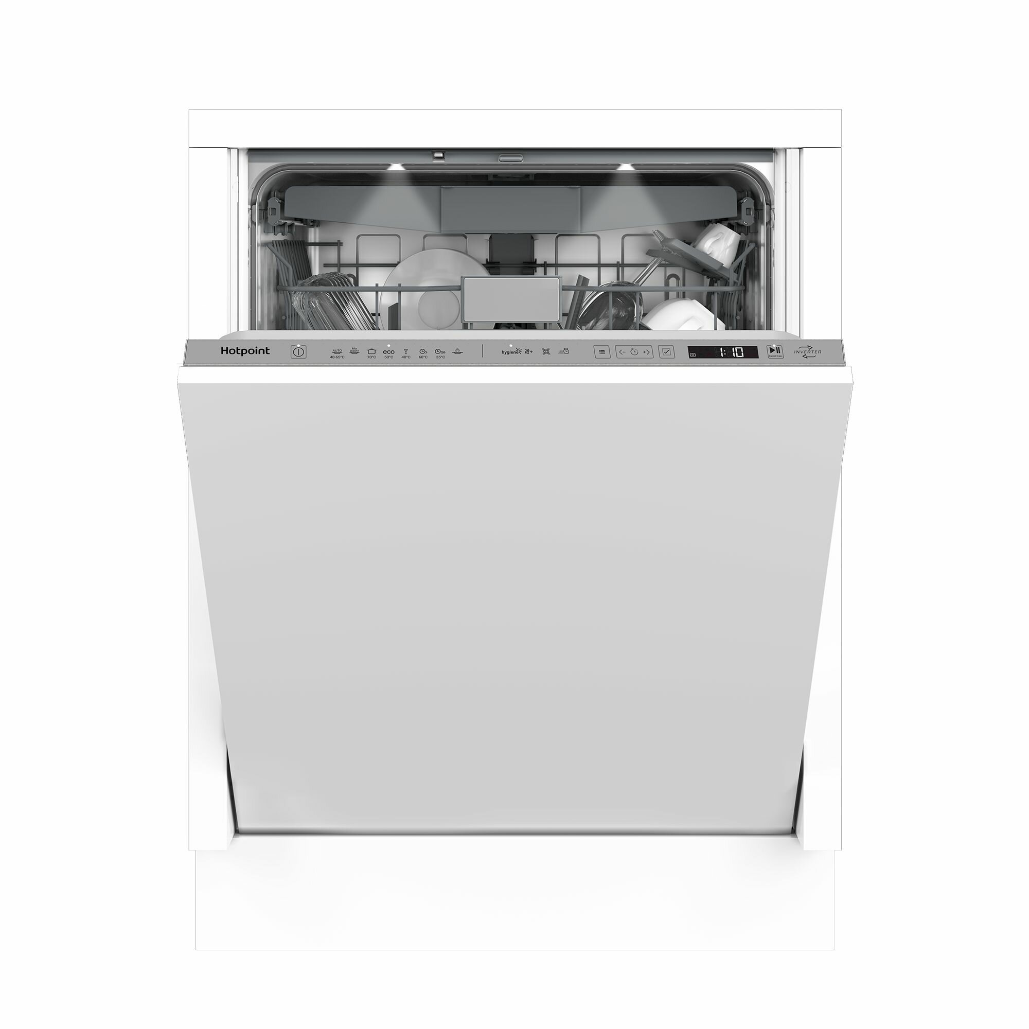 Встраиваемая посудомоечная машина Hotpoint HI 5D83 DWT, 60 см, серый - фотография № 3