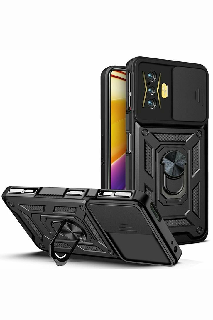 фото Чехол противоударный для Xiaomi Poco F4 GT / Поко Ф4 ГТ (Черный)