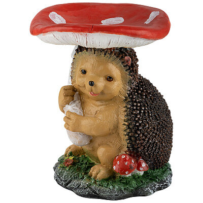 фото Фигурка садовая "Еж под грибом" 23х17х17 см