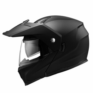 Шлем модуляр SHOCK M2 MATT BLACK S для мотоцикла, квадроцикла, мопеда, скутера, моноколеса