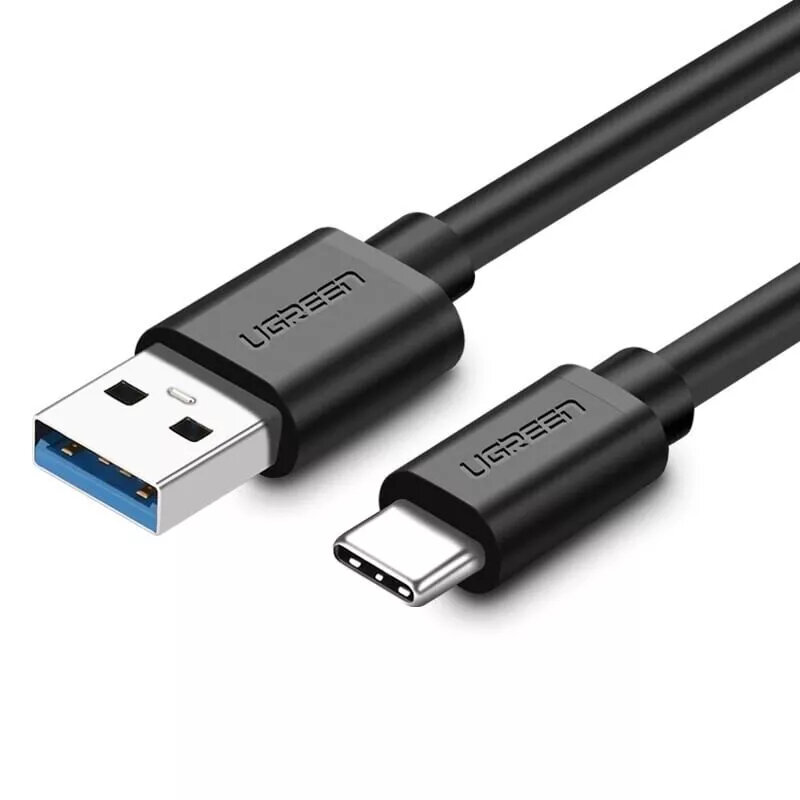 Кабель UGREEN US184 (20883) USB-A 3.0 Male to Type-C Male Cable Nickel Plating (1,5 метра) чёрный