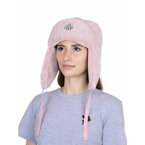 Шапка ушанка ShopShap Ушанка Shopshap Лаувейя, размер 57, розовый шапка женская ушанка из экомеха с козырком