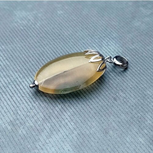 фото Подвеска, флюорит, серебряный, желтый нет бренда
