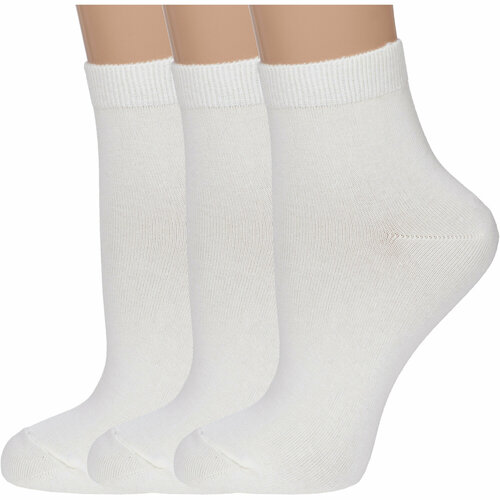 Носки RuSocks, 3 пары, размер 23-25, бежевый комплект 3 пары носки женские гранд scl50 хлопок бежевый 23 25