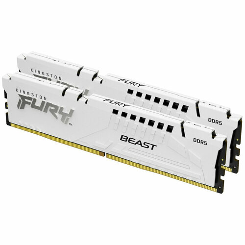 Оперативная память Kingston 2x16Gb DDR5 DIMM 5600MHz Fury Beast White KF556C40BWK2-32 1313100₽