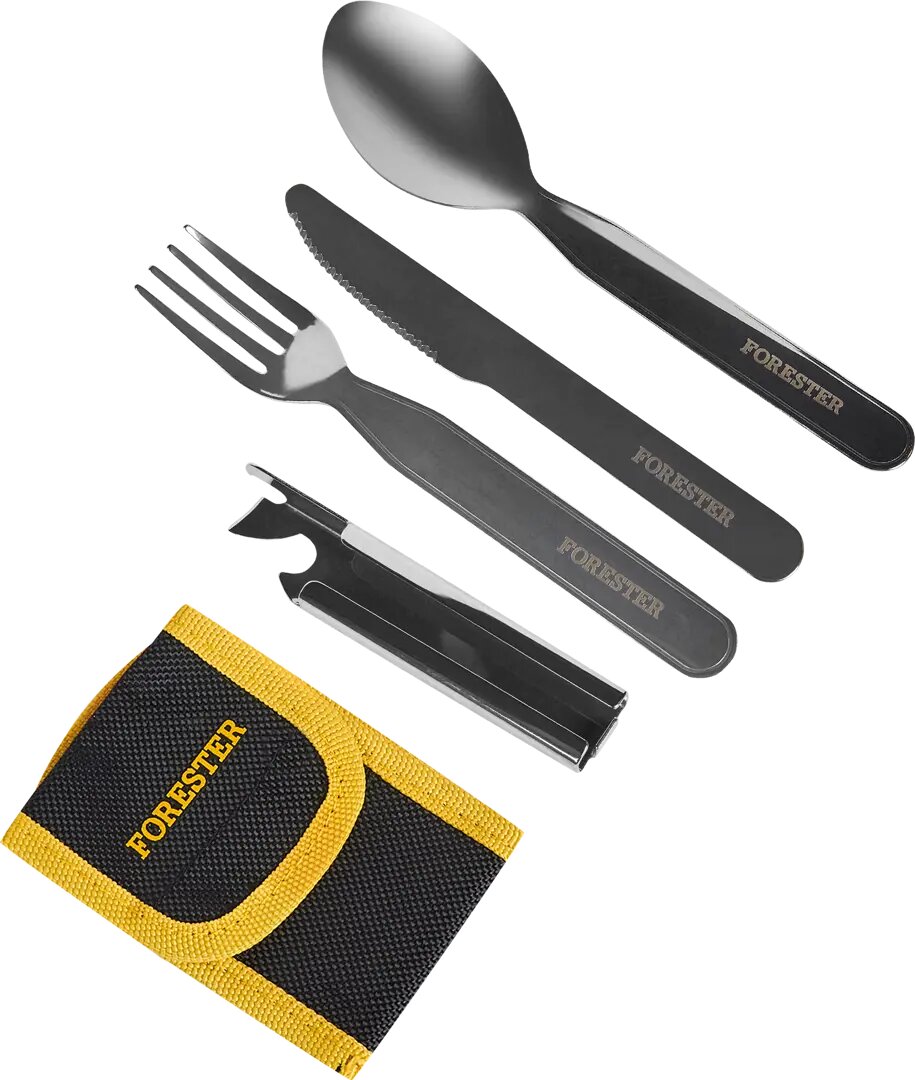 Набор Forester Mobile: ложка, вилка, нож, открывашка