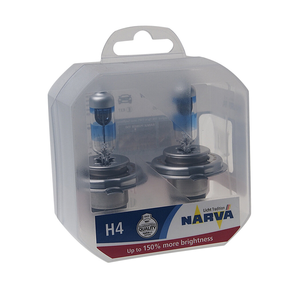 Лампы Narva H4 12V- 60/55W (P43t) (+150% света) Range Power 150 (2) 48069