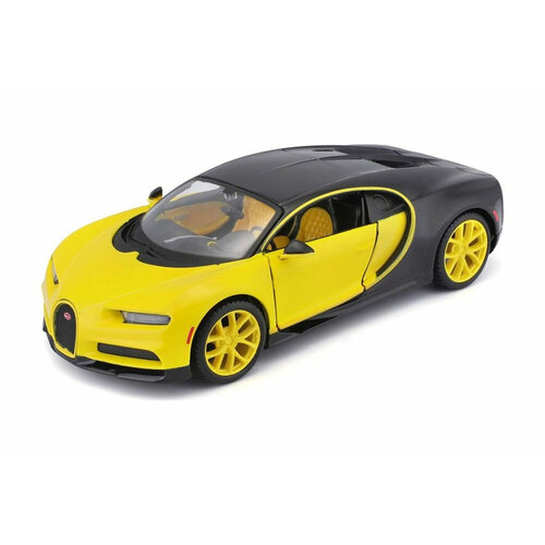 Bugatti chiron / бугатти широн черно-желтый сборная модель автомобиля bugatti chiron металл 1 25 maisto синий