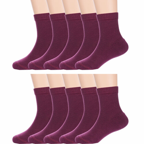 фото Носки lorenzline 10 пар, размер 16-18, бордовый