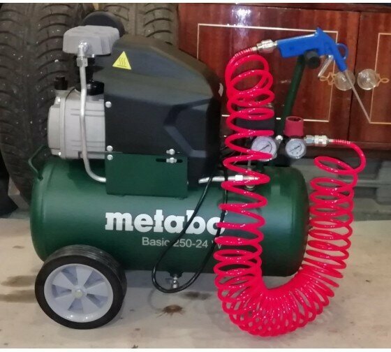 Компрессор масляный Metabo Basic 250-24 W, 24 л, 1.5 кВт — фото 16