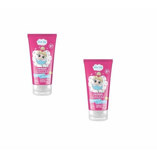 Family Cosmetics Mini Me Мыльная Краска розовое облако Универсальное средство для купания детей, 100мл, 2 уп