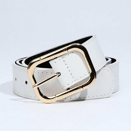 фото Ремень сима-ленд, размер 100, белый сима-лэнд