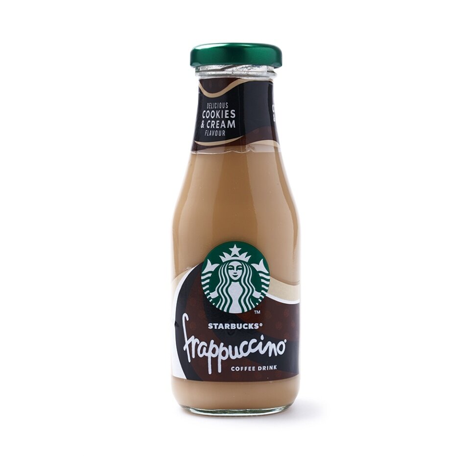 Напиток молочно-кофейный Frappuccino со вкусом печенья и сливок, Starbucks, 250 мл, Дания