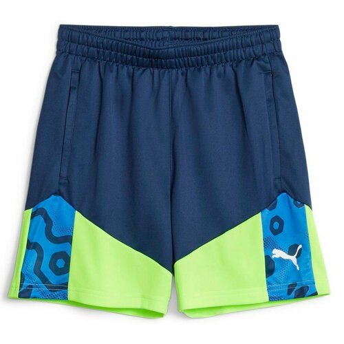 фото Шорты puma, размер 116, синий, зеленый