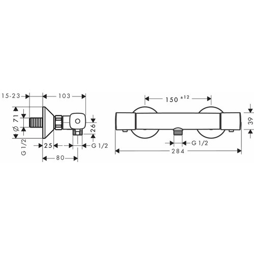 Термостат Hansgrohe Ecostat Universal 13122000 для душа