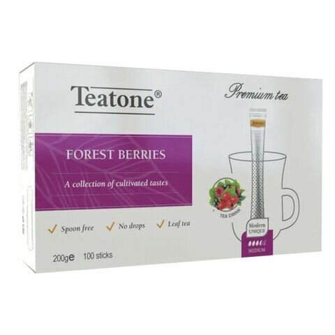 Чай фруктовый 100 стиков по 2 г Teatone Лесные Ягоды, 1 упаковка