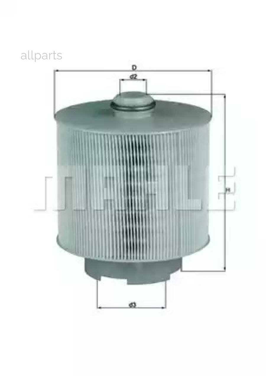 MAHLE LX1006/1D Фильтр воздушный AUDI: A6 04-, A6 Allroad 06-, A6 Avant 05-