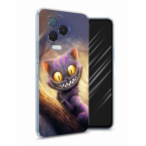 Силиконовый чехол на Infinix Note 12 Pro 4G / Инфиникс Нот 12 Про 4G Cheshire Cat силиконовый чехол на infinix note 12 pro 4g инфиникс нот 12 про 4g маки и васильки фон прозрачный