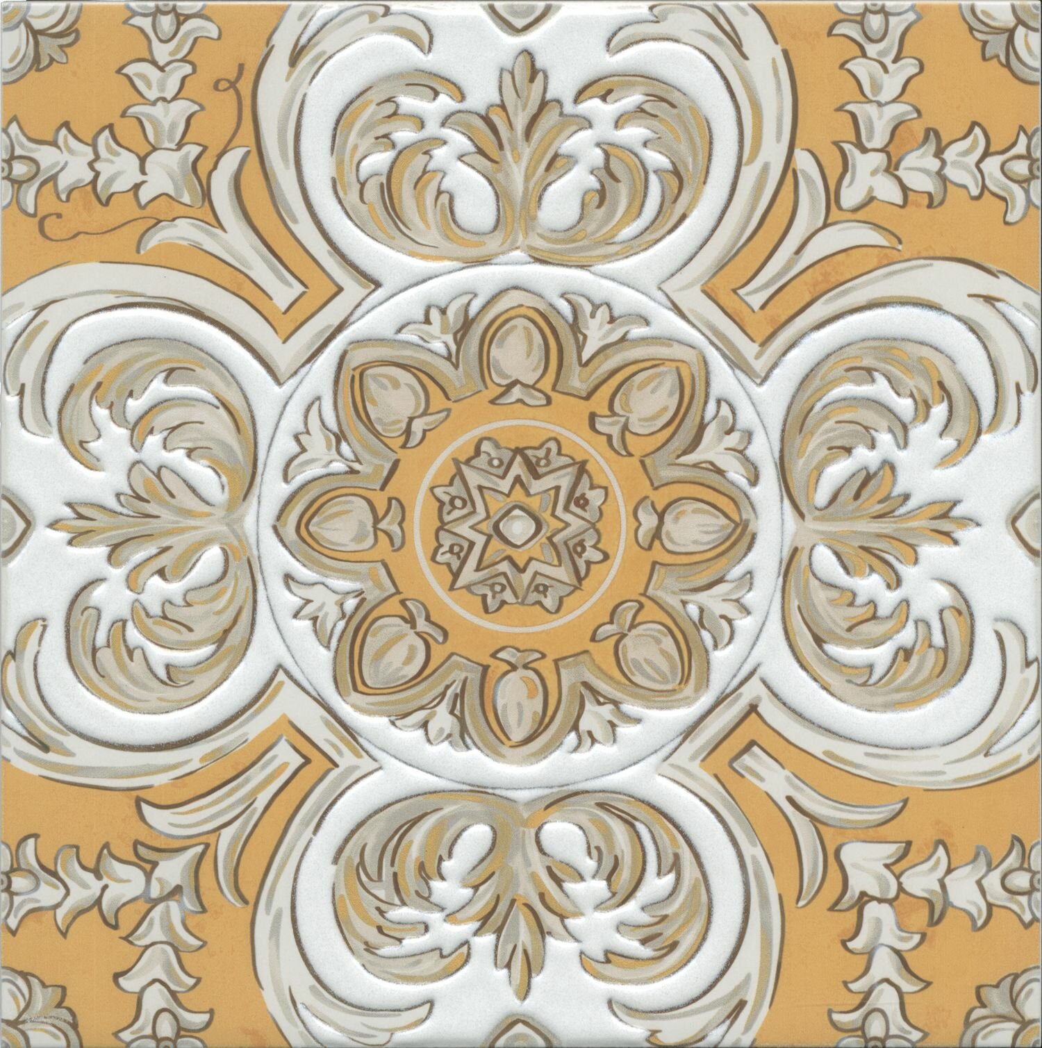 фото Алмаш Декор центр жёлтый HGD\B510\SG9174 30х30