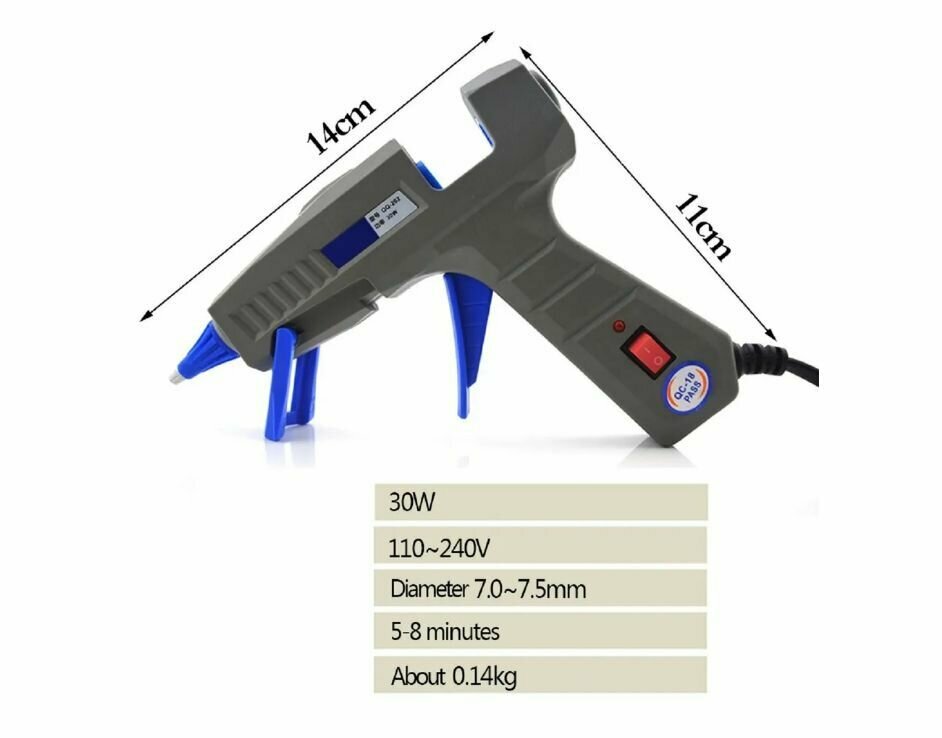 Клеевой пистолет ASMAR AR-10078 (30 Вт)