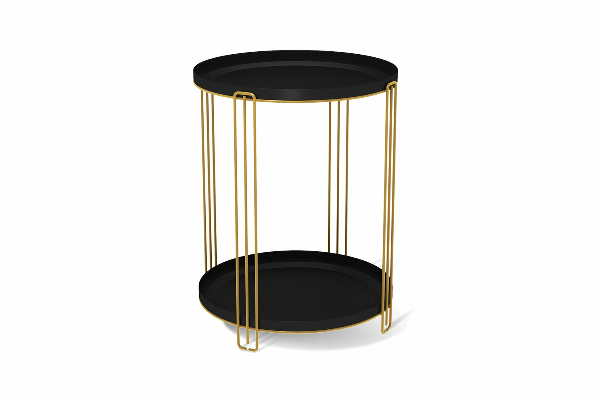 фото Стол журнальный Sheffilton SHT-CT31 золото / черный муар 36x36x46 см