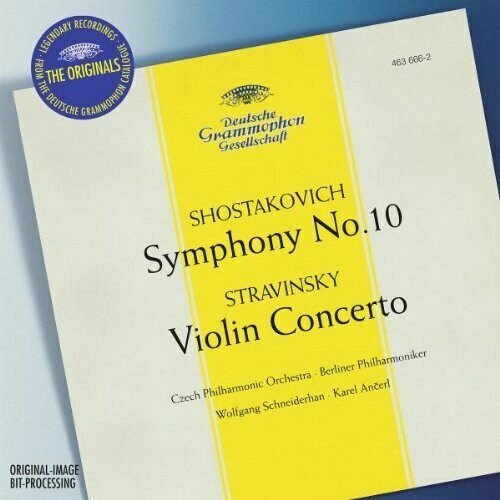 AUDIO CD Shostakovich: Symphony No. 10, Stravinsky: Concerto in D for Violin and Orchestra. Schneiderhan, Ancerl, Berlin Philharmonic Orchestra audio cd weber abu hassan leopold ludwig and berlin radio symphony orchestra