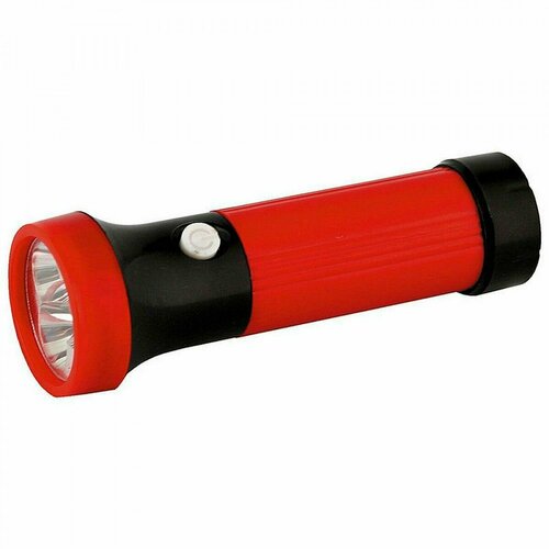 фото Фонарь ручной 3led, 0,3вт, элементы питания 3xr03 (не в комплекте), 1 режим, освещение 15лм до 18м, пластиковый красно-черный корпус exstra