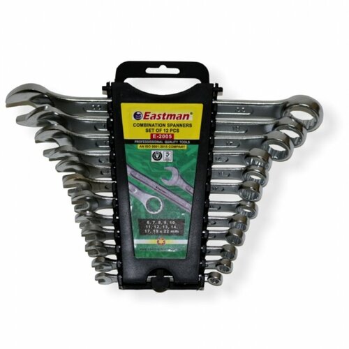 E-2005-12 Набор ключей комбинированных 12 предметов (кейс) Eastman E-2005-12 1