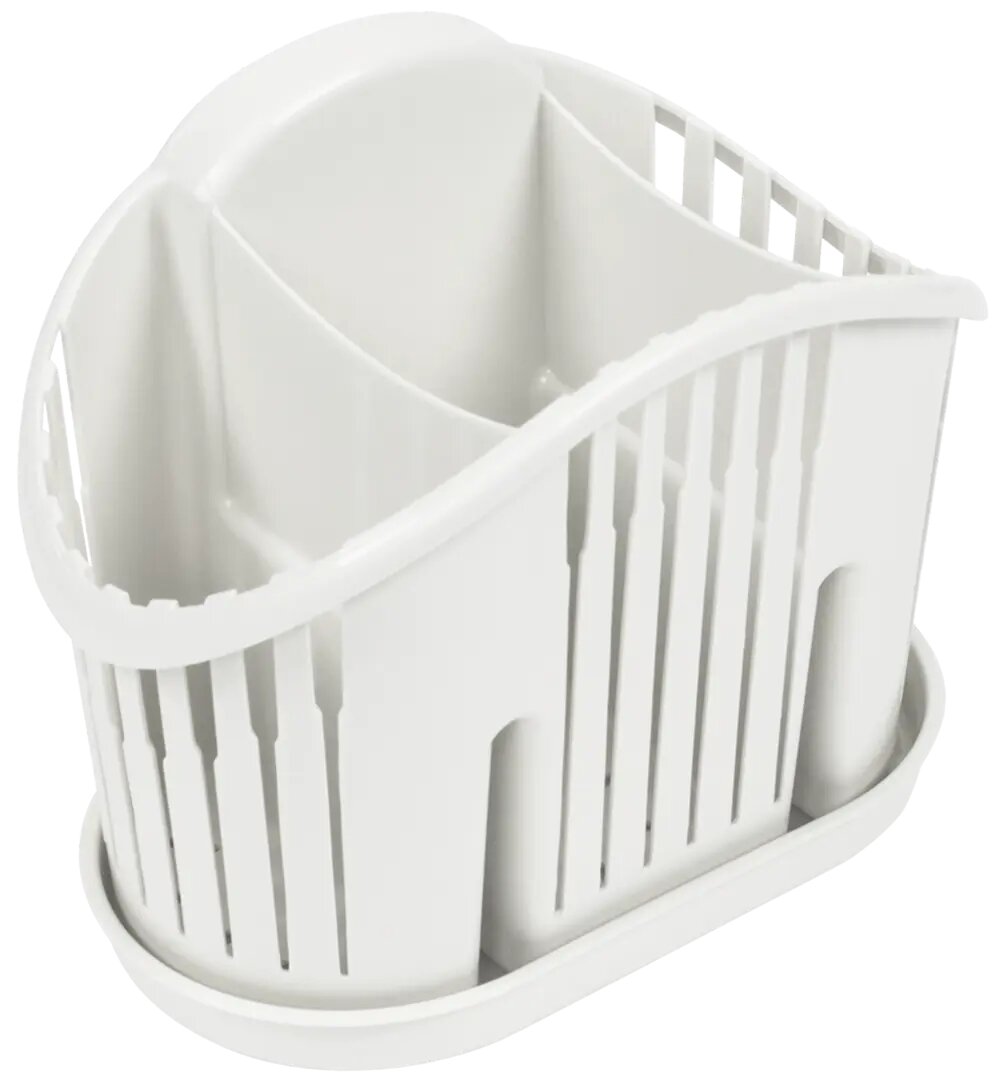 Сушилка для столовых приборов с поддоном Martika 20x18x17 см полипропилен цвет белый
