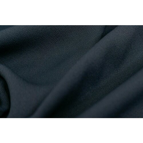 Ткань Шелк креп жатый темно-синий 2.55 m. Ткань для шитья ткань шелк твил темно синий ткань для шитья